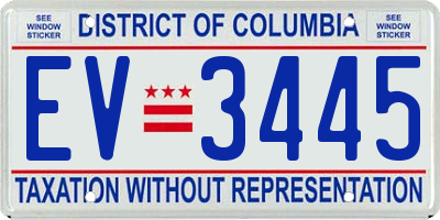 DC license plate EV3445