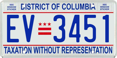 DC license plate EV3451