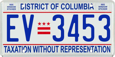 DC license plate EV3453