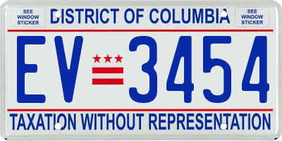 DC license plate EV3454
