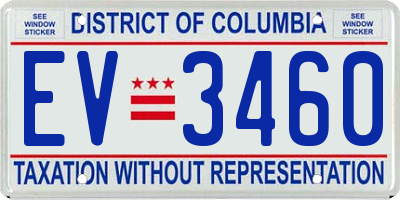 DC license plate EV3460