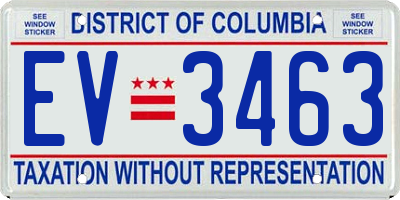 DC license plate EV3463