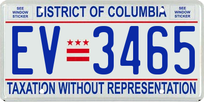 DC license plate EV3465