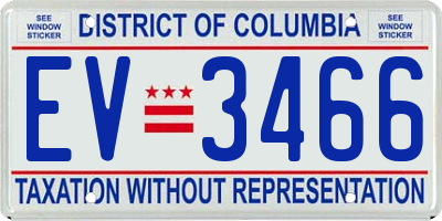 DC license plate EV3466