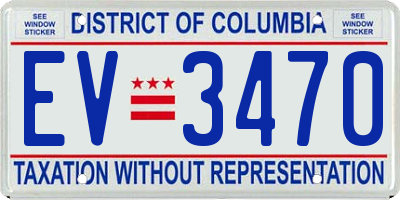 DC license plate EV3470