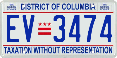 DC license plate EV3474