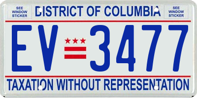 DC license plate EV3477