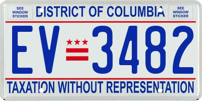 DC license plate EV3482