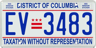DC license plate EV3483