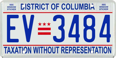 DC license plate EV3484