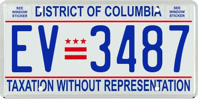 DC license plate EV3487