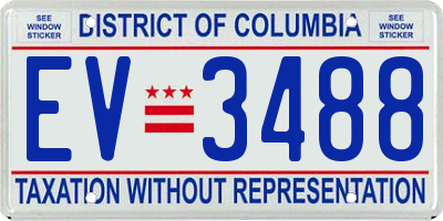 DC license plate EV3488