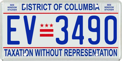 DC license plate EV3490