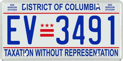 DC license plate EV3491