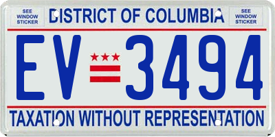 DC license plate EV3494