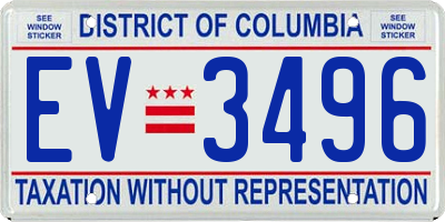 DC license plate EV3496