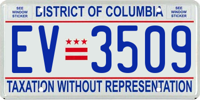 DC license plate EV3509