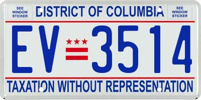 DC license plate EV3514