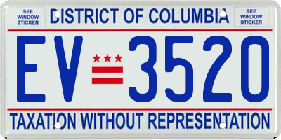 DC license plate EV3520