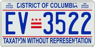 DC license plate EV3522