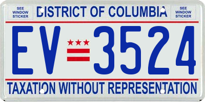 DC license plate EV3524
