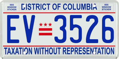 DC license plate EV3526