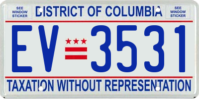 DC license plate EV3531