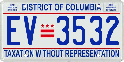 DC license plate EV3532