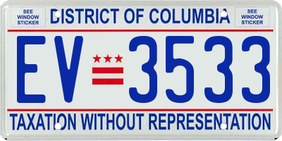 DC license plate EV3533