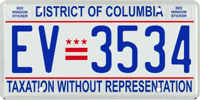 DC license plate EV3534