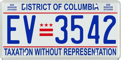 DC license plate EV3542