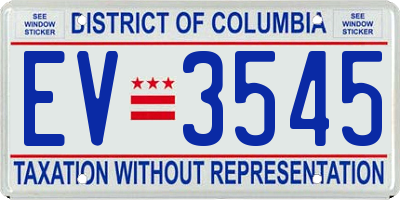 DC license plate EV3545
