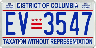 DC license plate EV3547