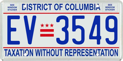 DC license plate EV3549