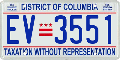 DC license plate EV3551