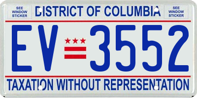 DC license plate EV3552