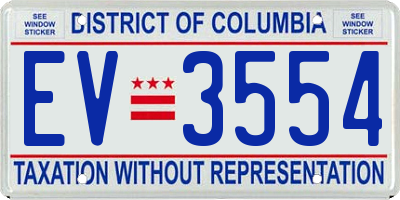 DC license plate EV3554