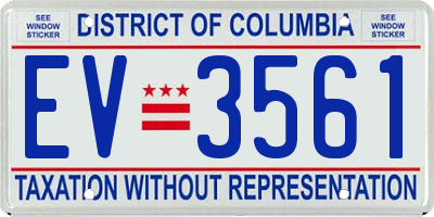 DC license plate EV3561