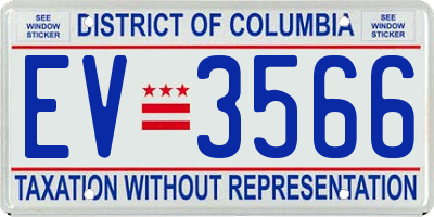 DC license plate EV3566