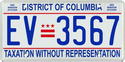DC license plate EV3567