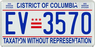 DC license plate EV3570