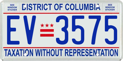 DC license plate EV3575