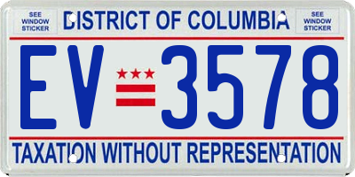 DC license plate EV3578