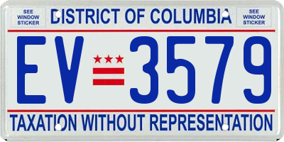 DC license plate EV3579