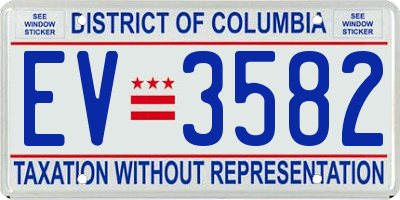 DC license plate EV3582