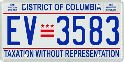 DC license plate EV3583