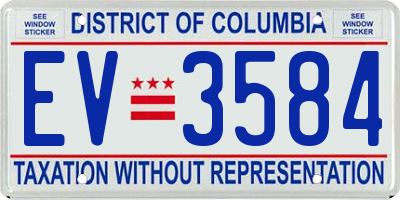 DC license plate EV3584