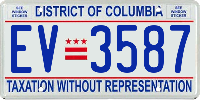 DC license plate EV3587