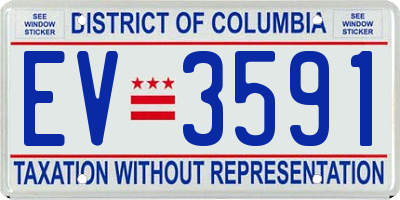 DC license plate EV3591