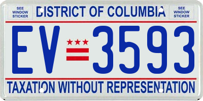 DC license plate EV3593
